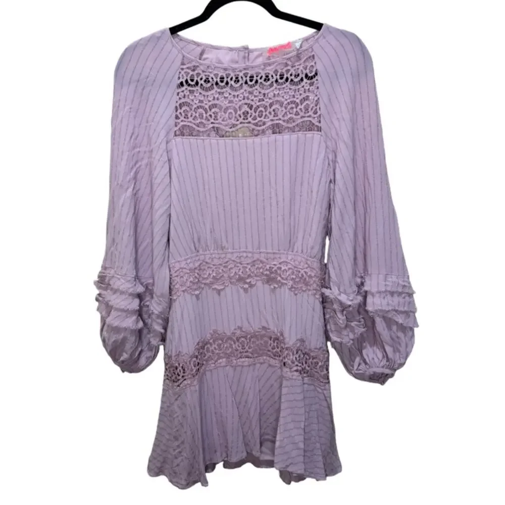 Free People Crush On You Mini Dress lilac